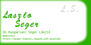 laszlo seger business card
